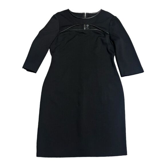 St. John Black Long Sleeve Dress - Picture 1 of 8